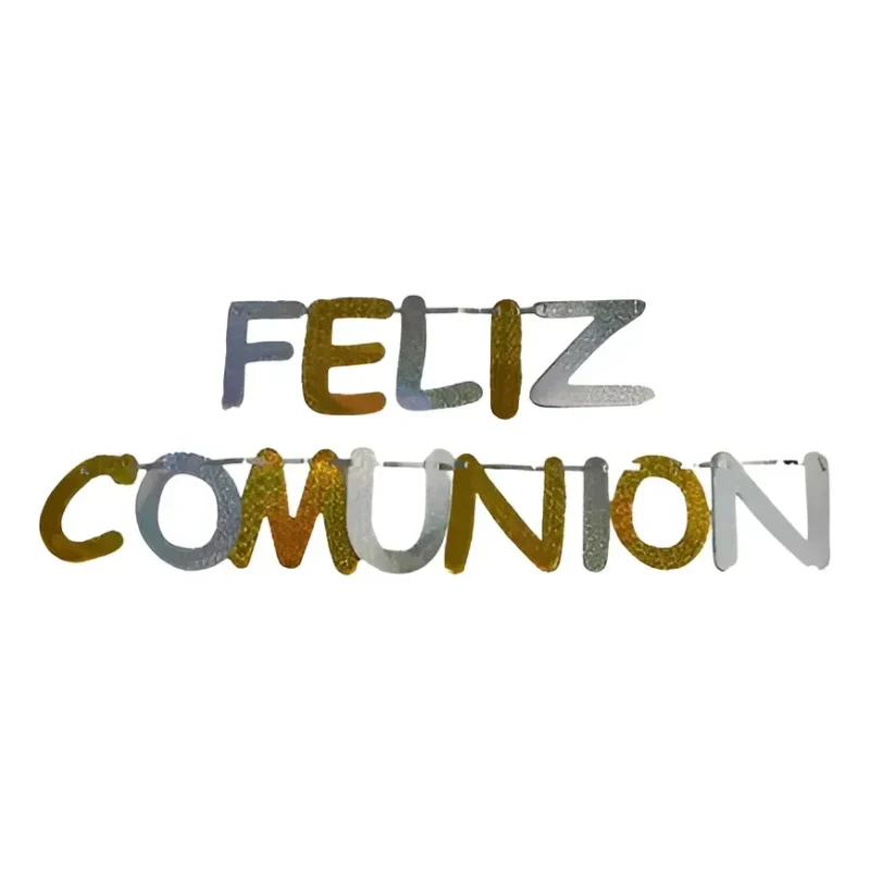 GUIRNALDA LETRAS HOLOGRAFICAS COMUNION X1 OFERTA !!!