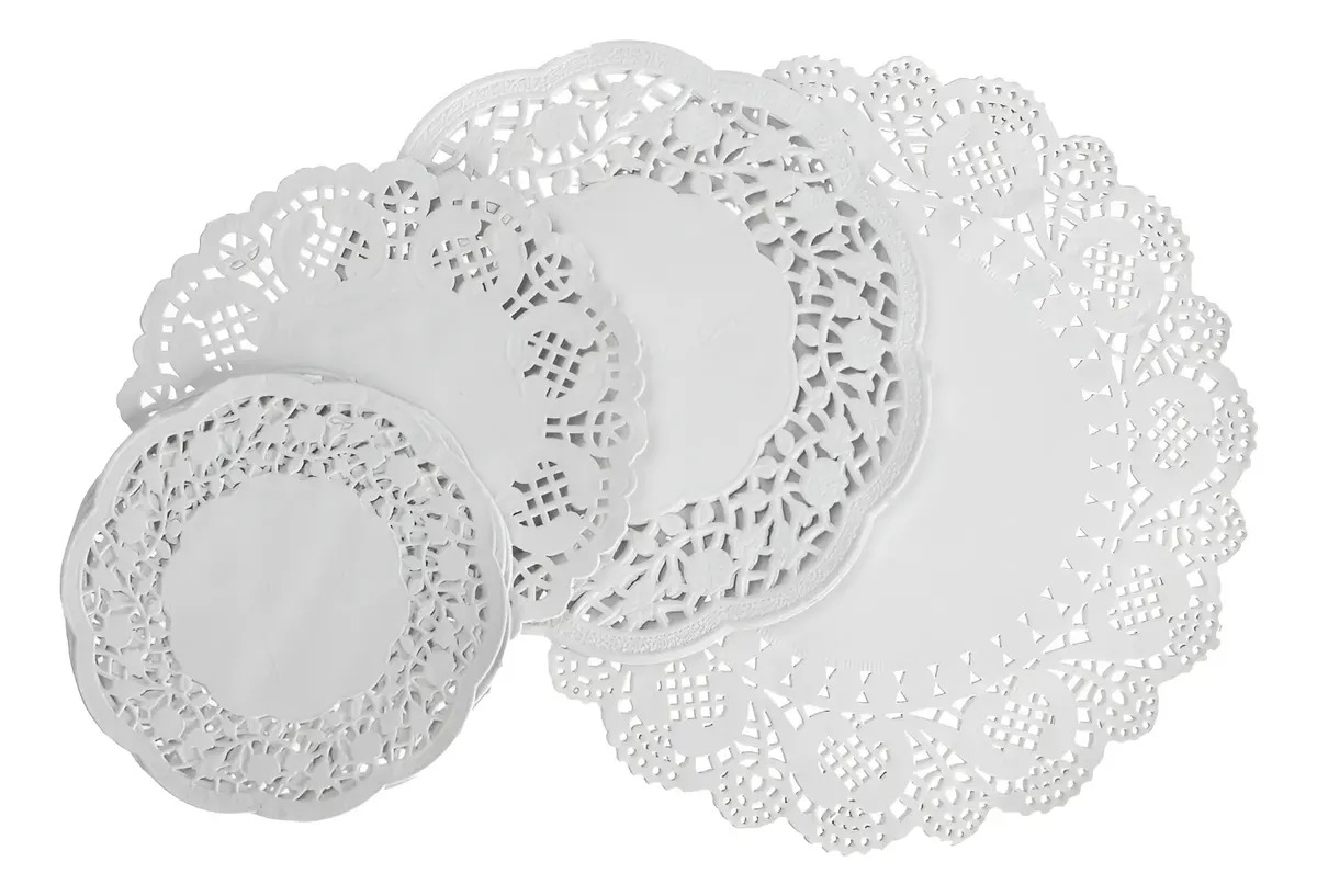 Blonda blanca redonda de 50 cm X20