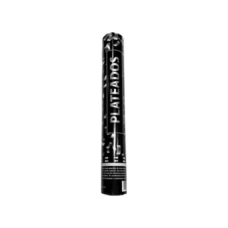 CAÑON LANZA PAPEL PLATA/NEGRO 40cm X1