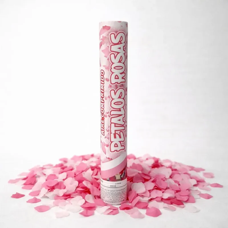 CAÑON LANZA PETALOS ROSA 40cm X1