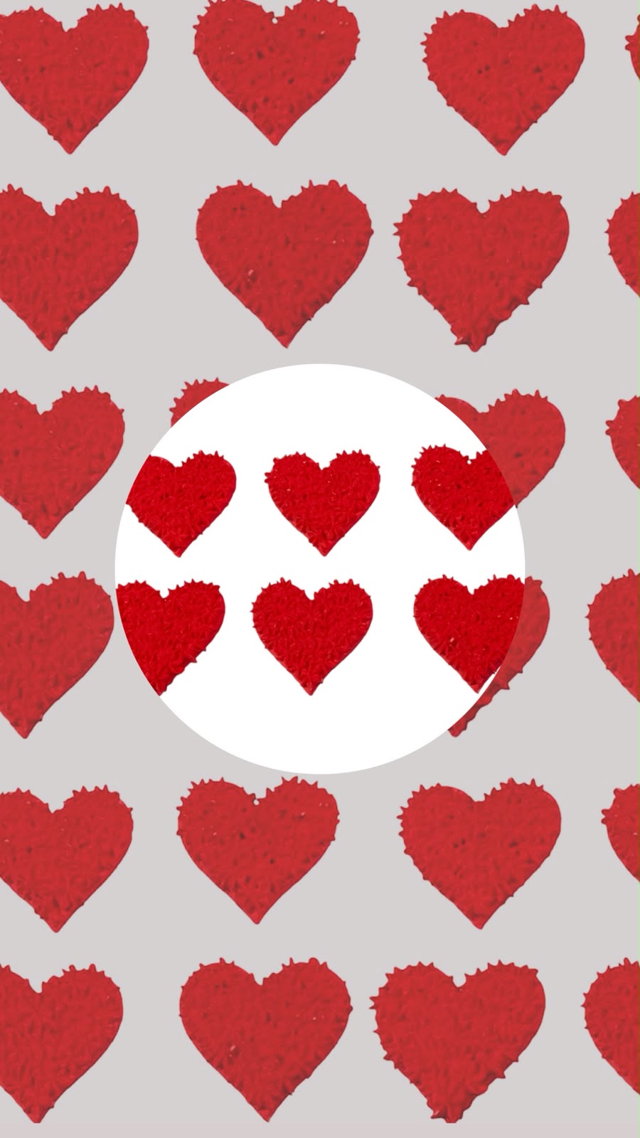 CORAZON ROJO DECORADO POTE X6
