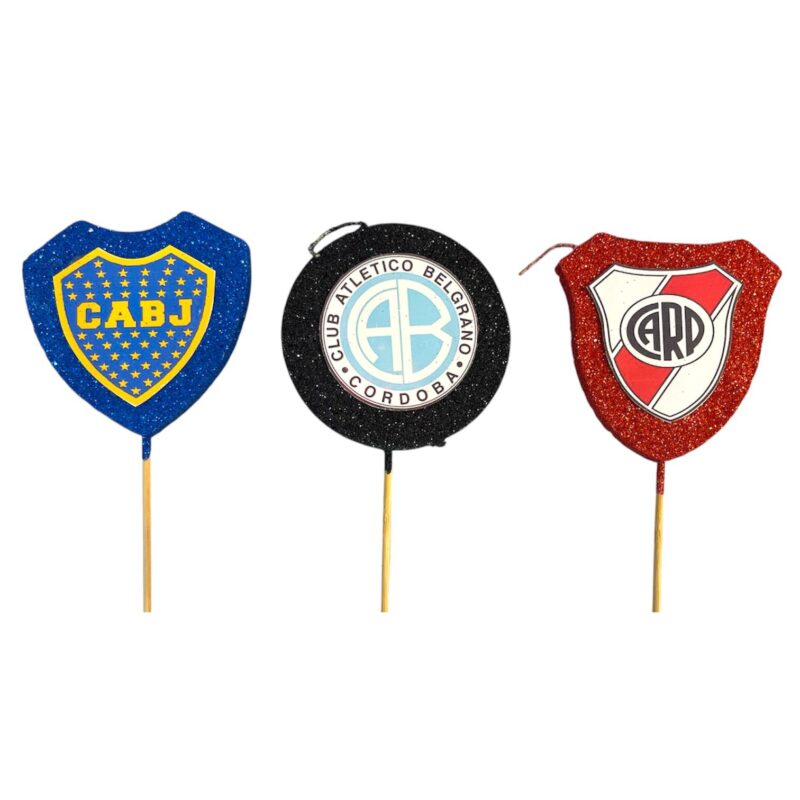 ESCUDITOS DE FUTBOL C/GIBRE DE TELGOPOR X6