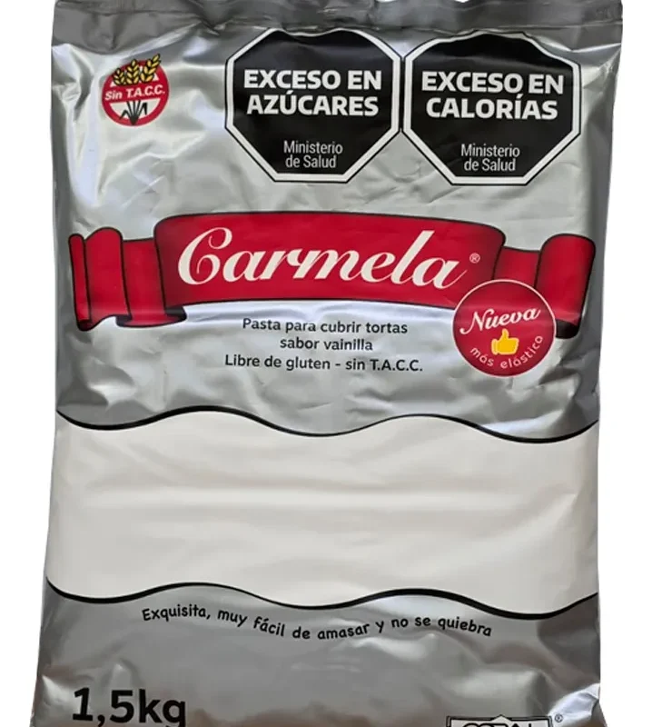 PASTA P/CUBRIR TORTAS SABOR VAINILLA X1.5KG| CARMELA