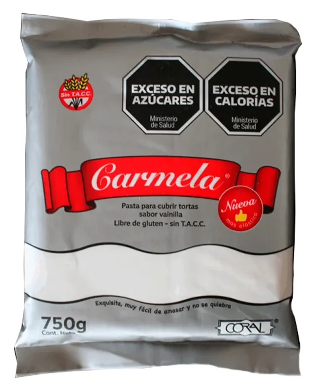 PASTA P/CUBRIR TORTAS SABOR VAINILLA X750g| CARMELA