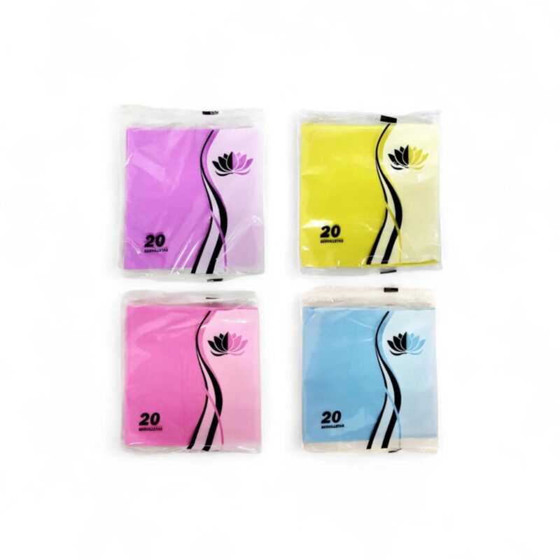 SERVILLETAS LISAS DE COLORES X20| NAPTRES