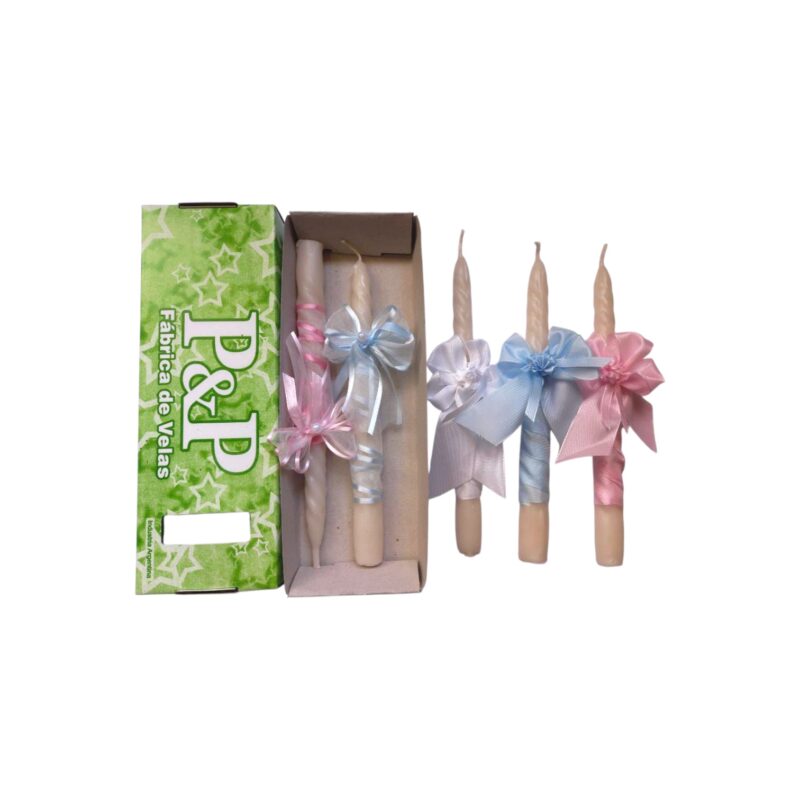 VELON DE BAUTISMO DECORADO X5