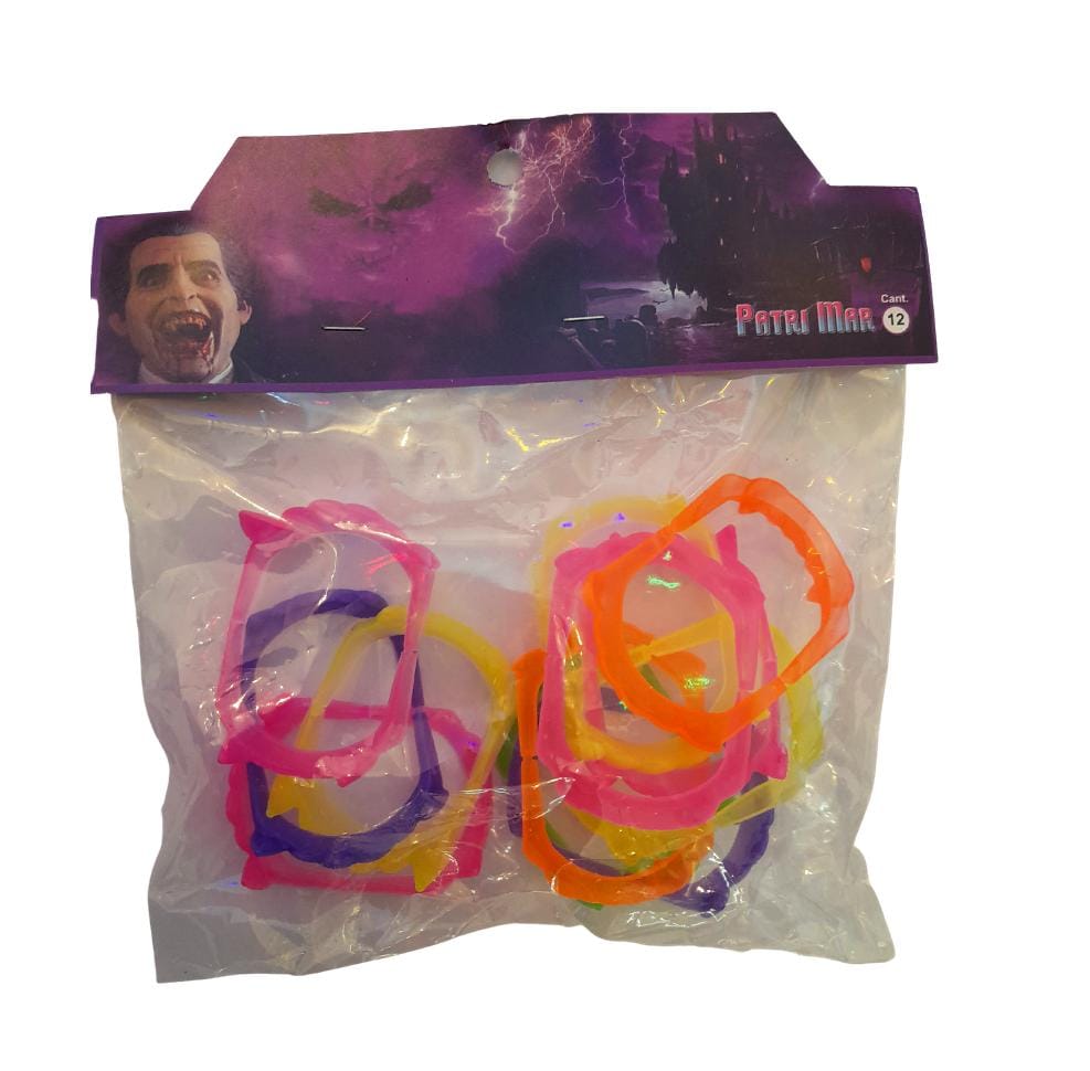 DIENTES DRACULA FLUO x12