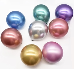 Globo cromo 5" x 5 unidades
