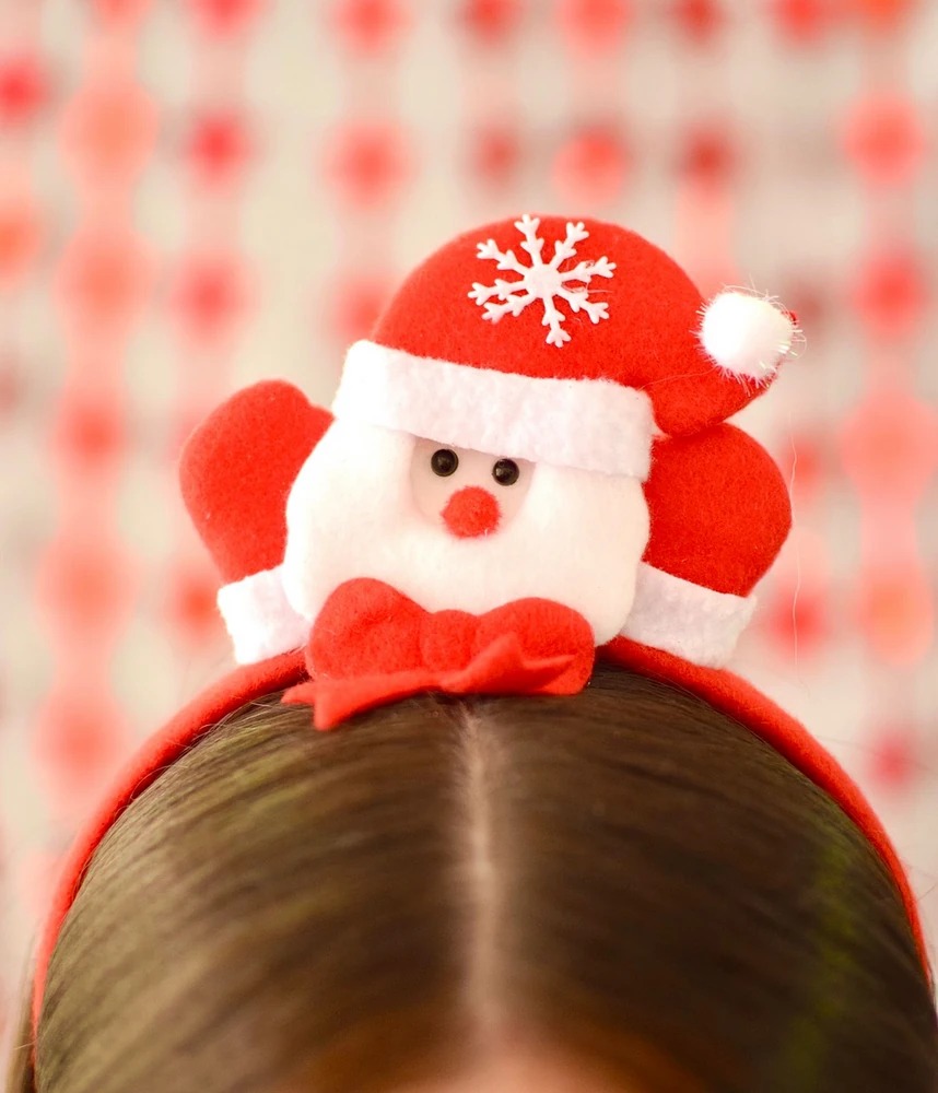 Vincha Papa Noel c/ moño x 1
