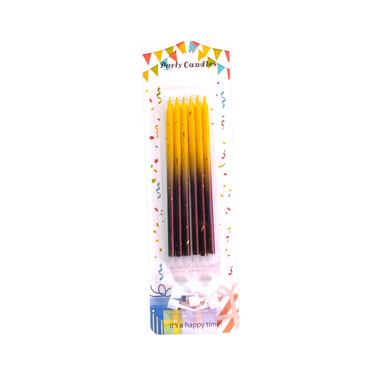 VELA PALITO ESTAMPADA C/PORTAVELA X6 13cm