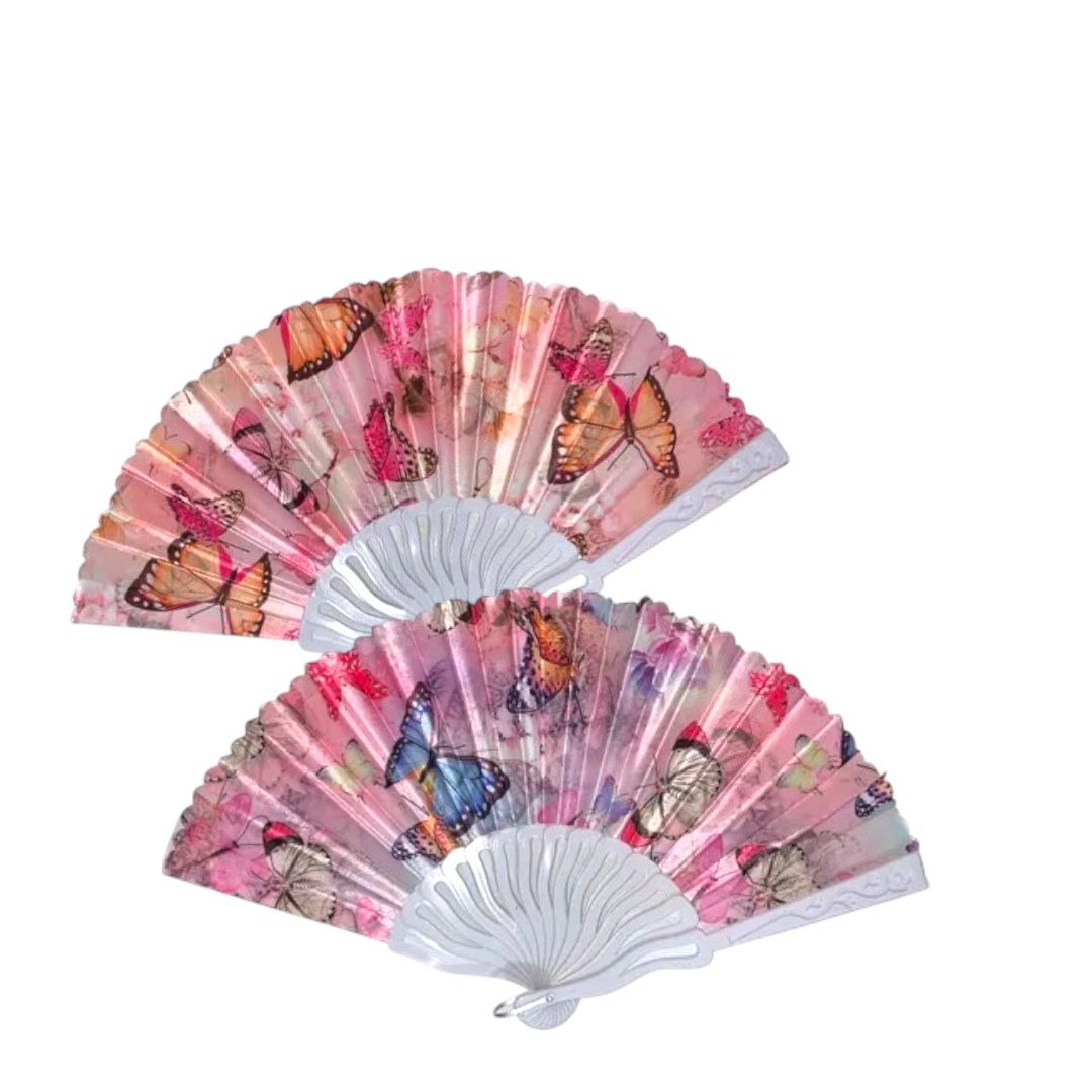 ABANICOS SURTIDOS X1 (mariposas o flores) - Imagen 2