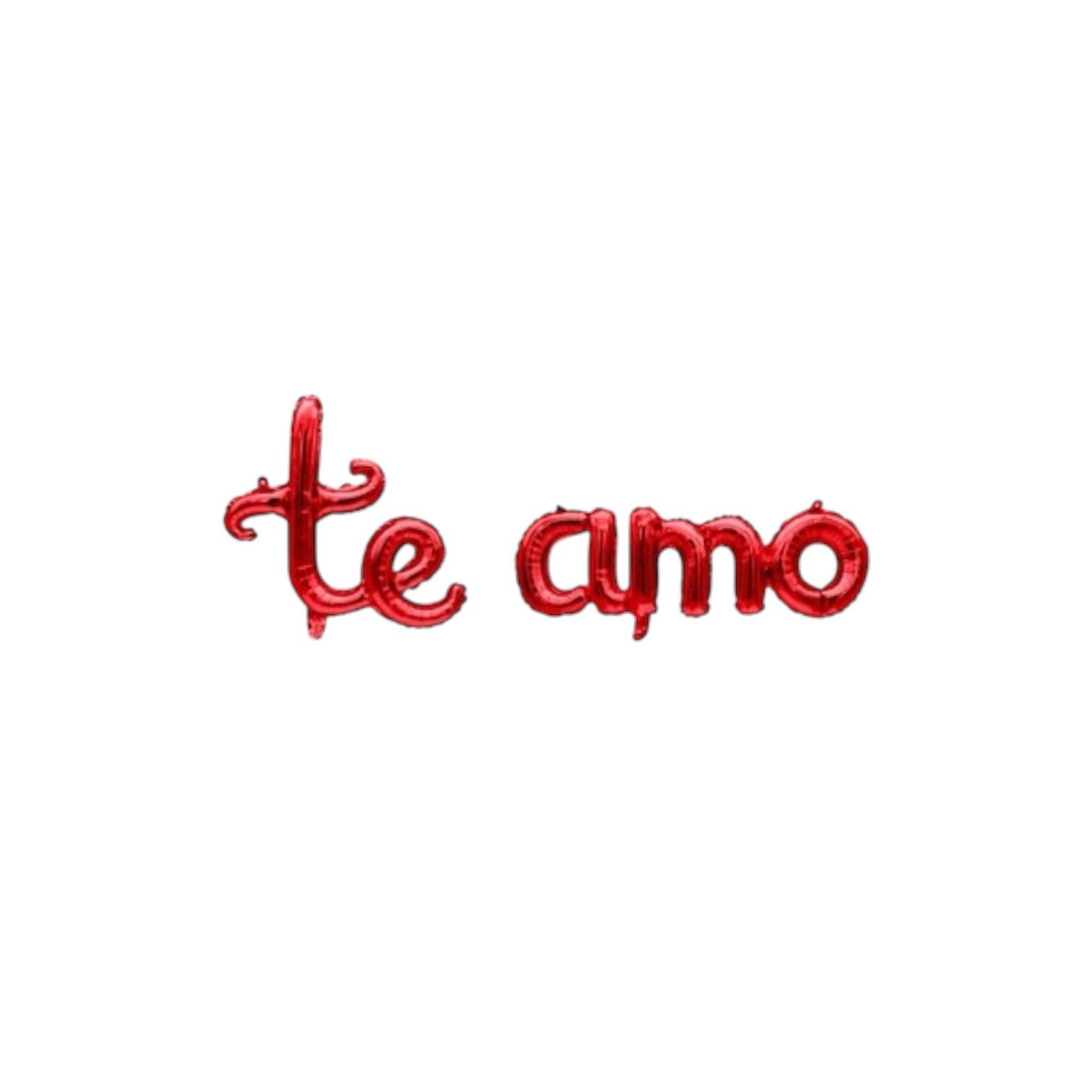 FRASE CURSIVA METALIZADA "TE AMO" X1
